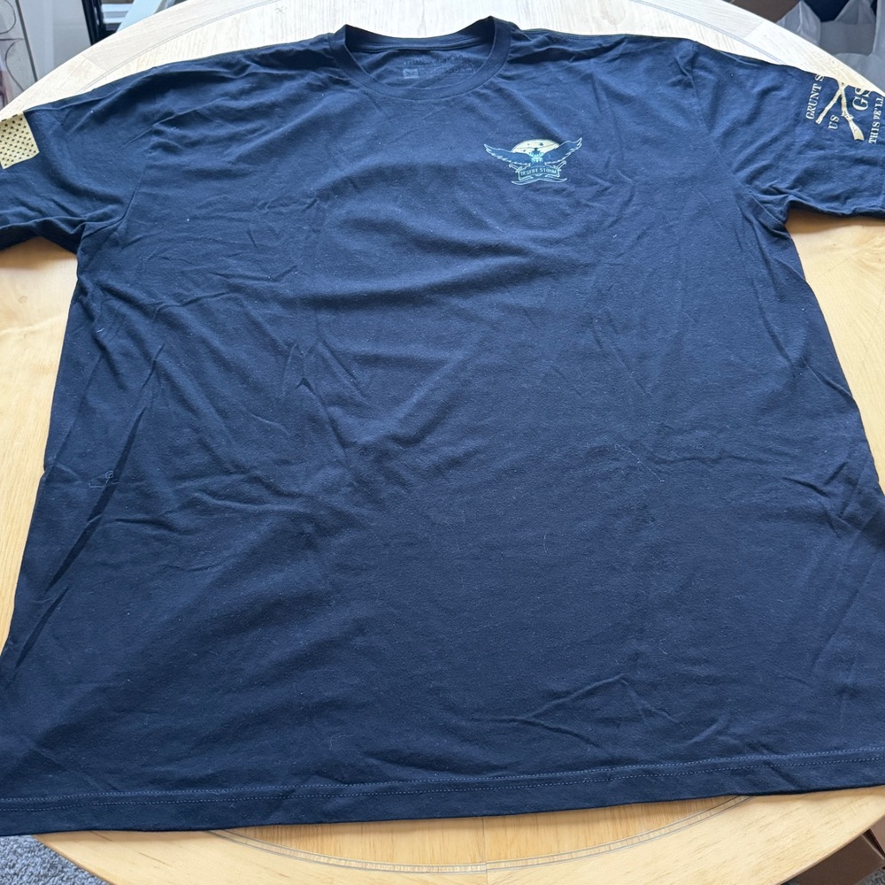 Grunt Style Navy Tee with Gold Highlights